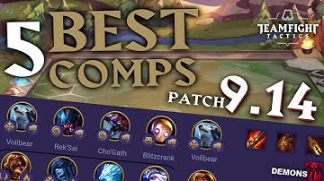 Top 5 BEST Team Comps for RANKED in Teamfight Tactics Patch 9.14