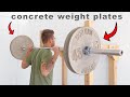 Diy concrete weight plates  save money  dont buy molds