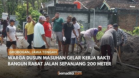Warga Dusun Masuhan Gelar Kerja Bakti Bangun Rabat Jalan Sepanjang 200 Meter di Grobogan