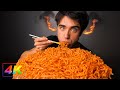    nuclear fire noodles challenge 2x spicy trying fire noodles first time  mcbang asmr