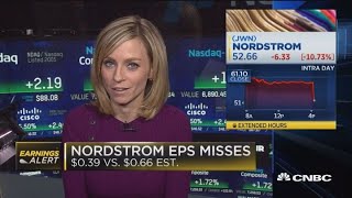 Nordstrom drops on EPS miss