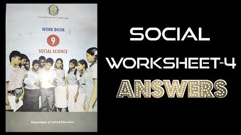 9th Bridge course SOCIAL WORKSHEET-4 ANSWERS📑