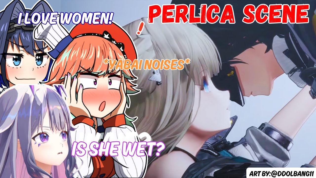 [Hololive] Biboo Kiara & Kronii reaction to Perlica scenes are UNHINGED - Arknight Endfield