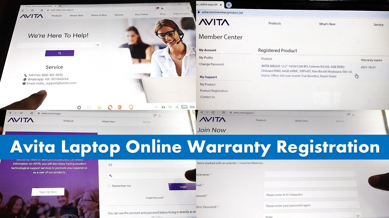Avita Laptop Warranty Registration Process Onsite Warranty Service
