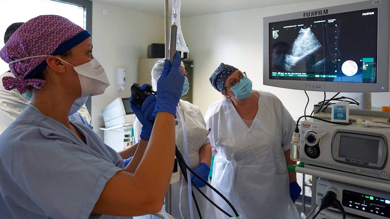 Échoendoscopie Bronchique à l'hôpital d’Argenteuil YouTube
