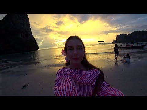 Тайланд 2018 Краби-Ао Нанг (Krabi-Ao Nang). Закат на Западном Рейли (Railay West). Пещера Phra Nang.