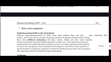 PSY513 Lecture 36 Forensic Psychology Short Lecture VU Lectures