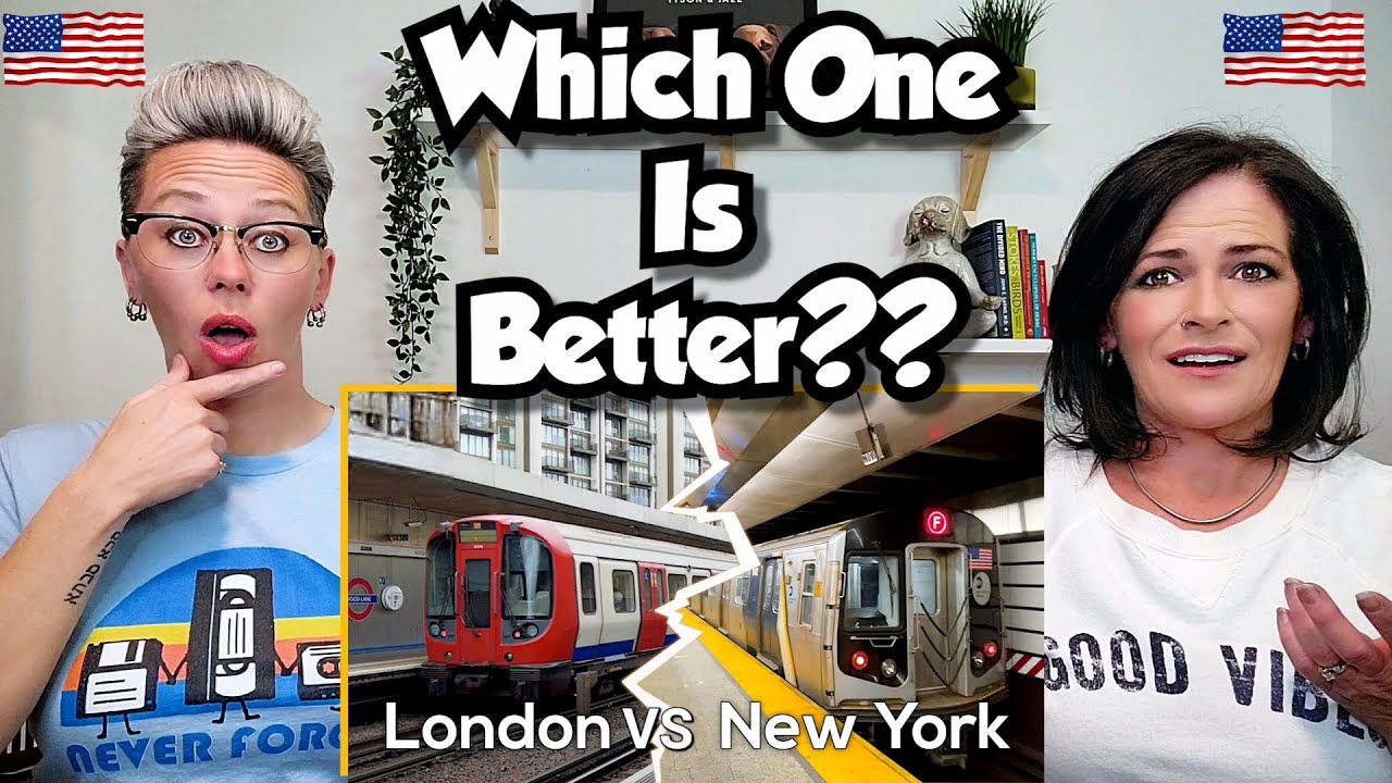 American Couple Reacts: London Underground VS New York City Subway! FIRST TIME REACTION! *IN DEPTH*
