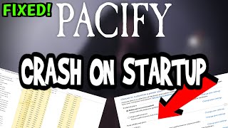 How To Fix Pacify Crashes! (100% FIX)