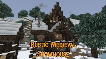 Minecraft - Gundahar Tutorials - Rustic Medieval Snowy House
