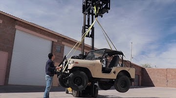 ForkCrane Precision Placement of Construction products by a telehandler or forklift