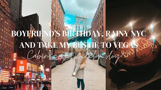 CABIN CREW WEEK IN THE LIFE | Boyfriends birthday, a rainy NYC and I take my bestie to Vegas! | VLOG