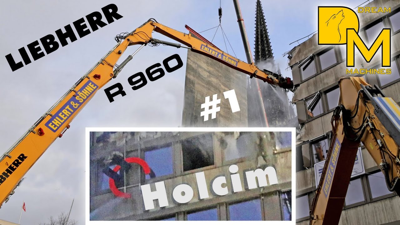 LIEBHERR R960 high reach demolition excavator excavator bringing down building 🚧👨🏽‍🔧
