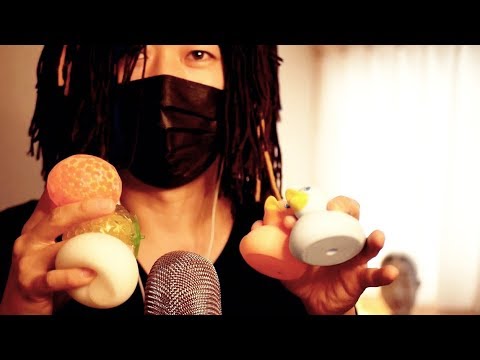 [囁き声ASMR]100均の色んなスクイーズをご紹介-Whisper & Squeeze-[音フェチ雑談]