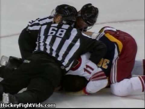 Patrick Kaleta hits Petr Prucha then fights Martin...