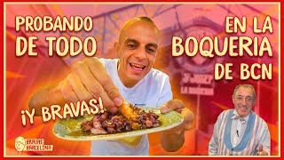 Mercado de la BOQUERIA: pruebo de todo y... ¡BRAVAS!