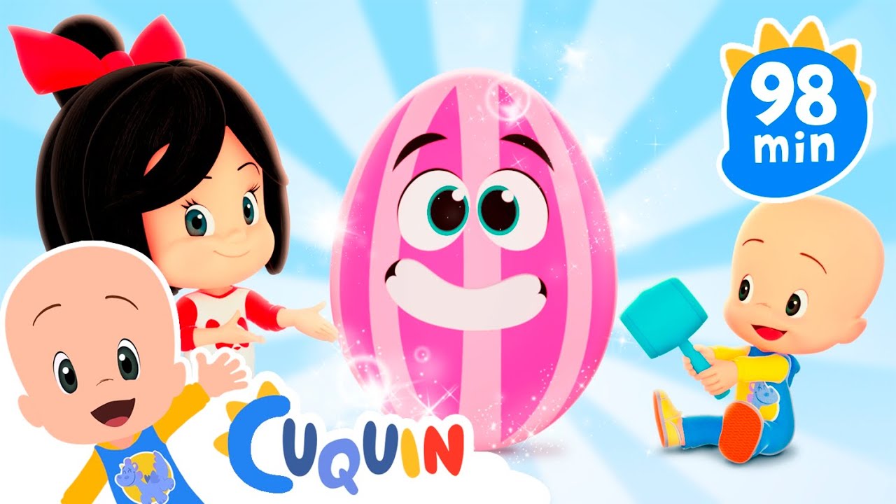 Ovos surpresa com animais de fazenda:aprenda com Cuquin e mais vídeos 🐷 Desenhos animados para bebês