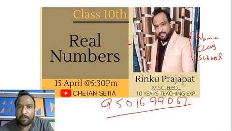 10th - NUMBER SYSTEM part-2   help to ICSE,CBSE,all state board students rinku sir