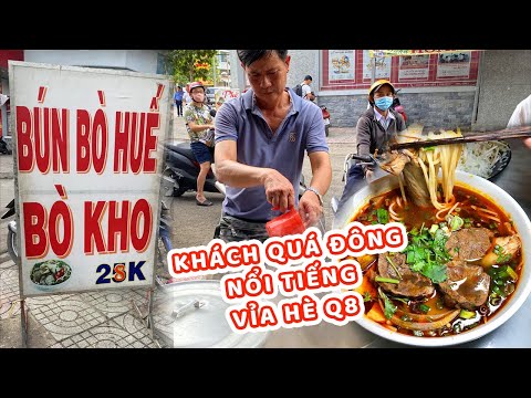 Video BÚN BÒ HUẾ VỈA HÈ QUẬN 8 - Khách Đông Hết Chỗ Ngồi 6... - youtube