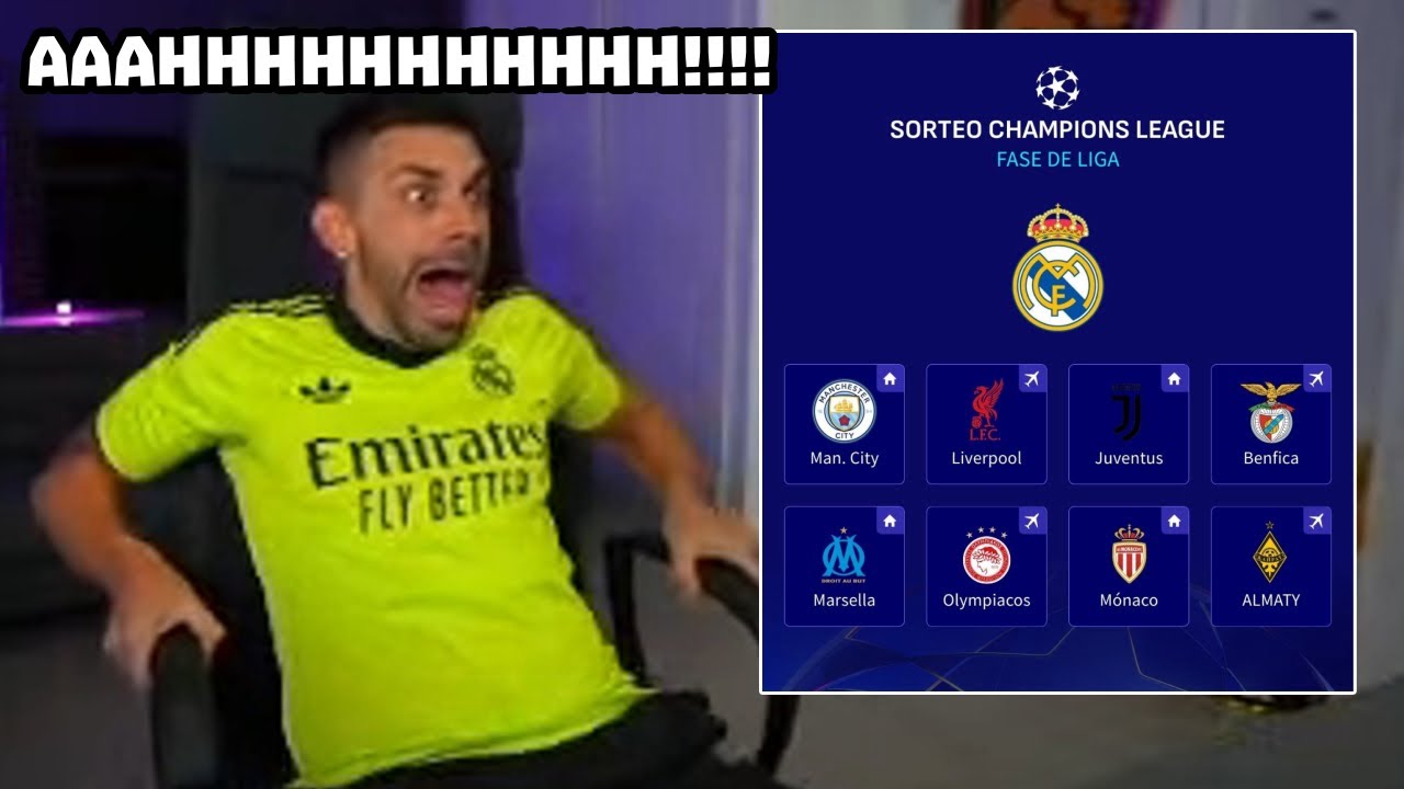 DjMaRiiO REACCIONA AL SORTEO DE LA CHAMPIONS LEAGUE 2025