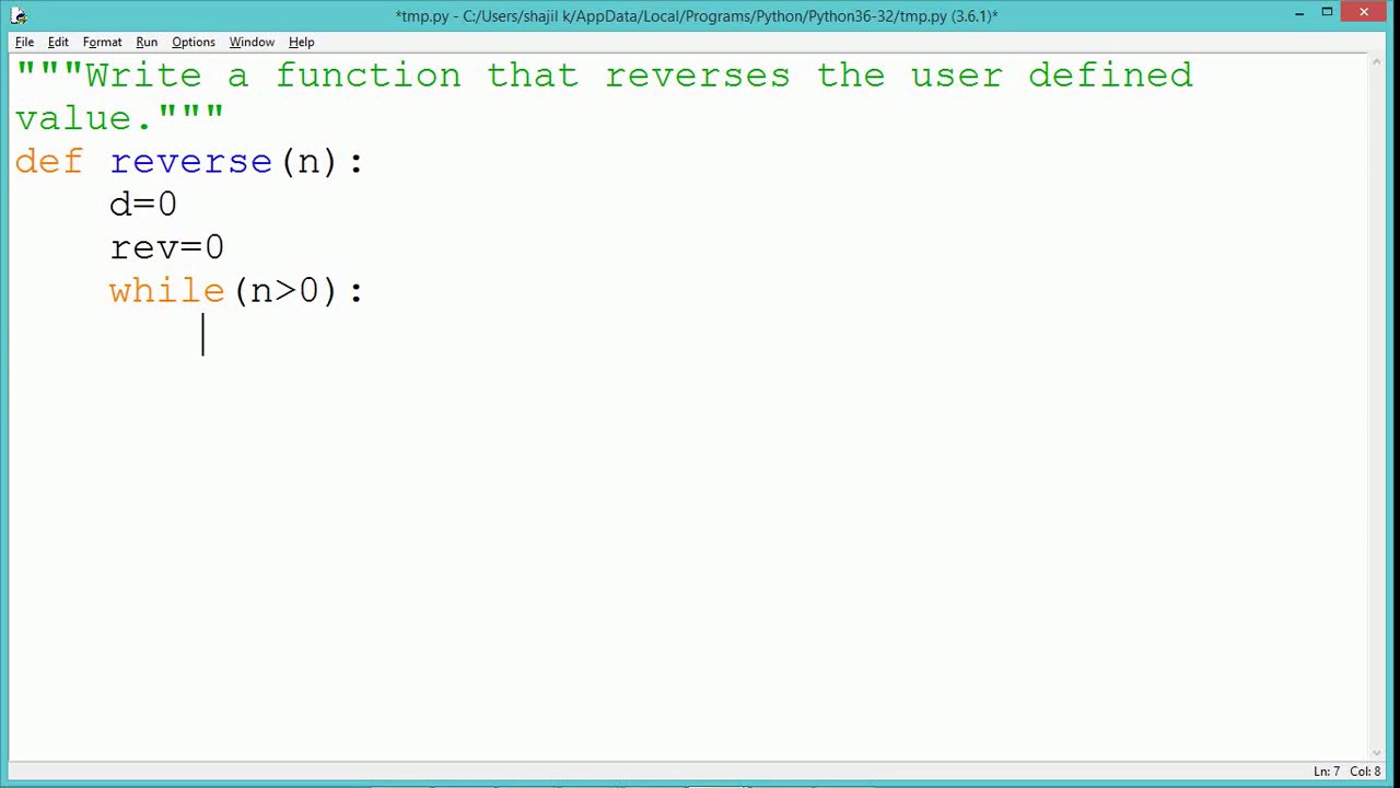 โปรแกรมแปลงเลขฐาน 10 เป็นฐาน 16  Update New  Python Program - Reverse of a number