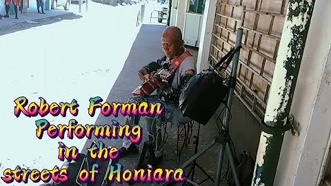 Robert Forman on the guitar_Solomon Islands