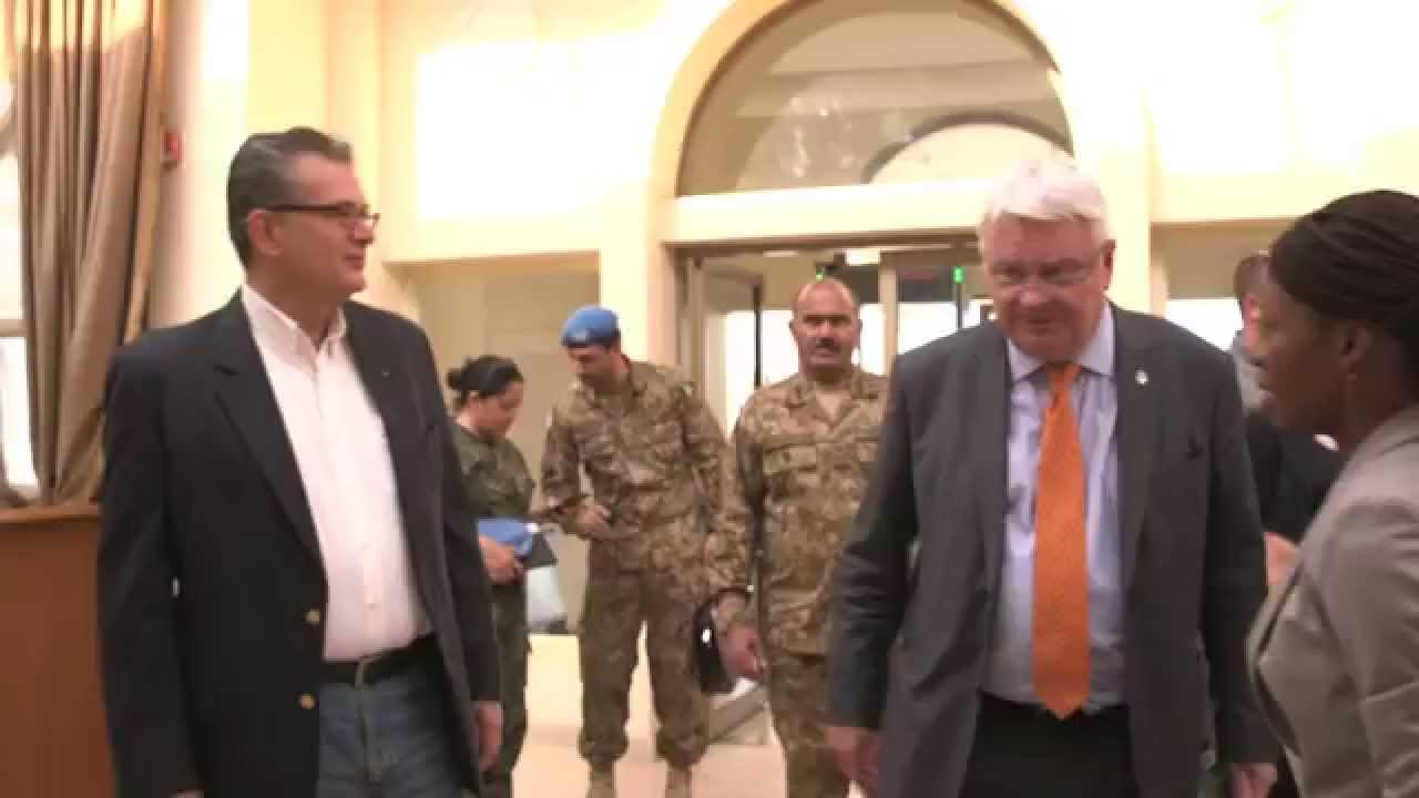 Under-Secretary-General for Peacekeeping Operations, Hervé Ladsous, arrives in Bangui