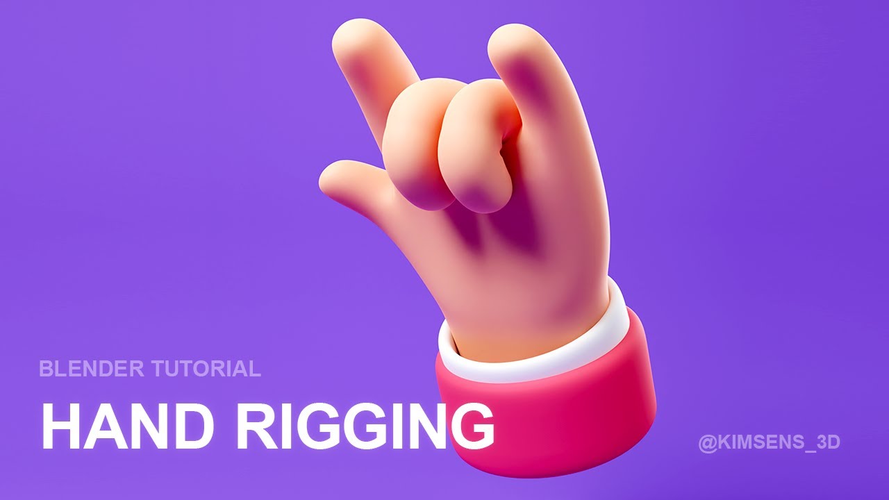 [Blender Tutorial] 손 모델링하고 리깅 적용하기