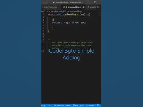 CoderByte Simple Adding Algorithm - YouTube