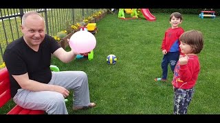 Fatih Selim ile Yusuf patlamayan balon deneyi yaptılar.Acaba bu balonlar sihirlimi.