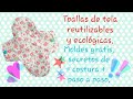 cómo hacer toallitas de tela  en Argentina +  moldes gratis - compresa reutilizable #saludmenstrual