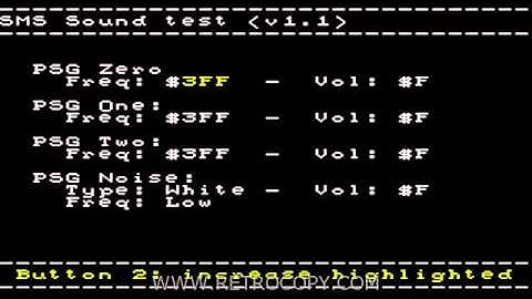 SMS Sound Test (Sega Master System) - RetroCopy Intro