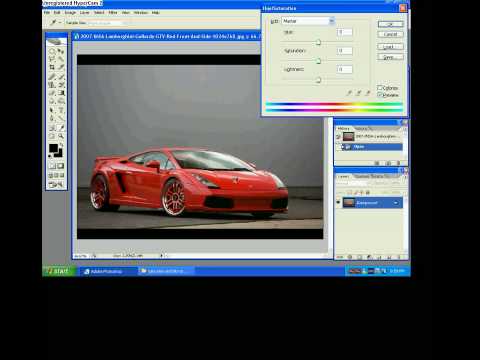 tutorial change color of a car photoshop CS