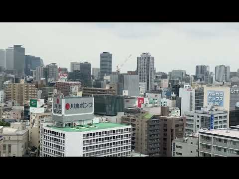 とあるタワマンから見た新中日ビルの姿🏙 栄に迫力ある建築物が現れて嬉しい😆