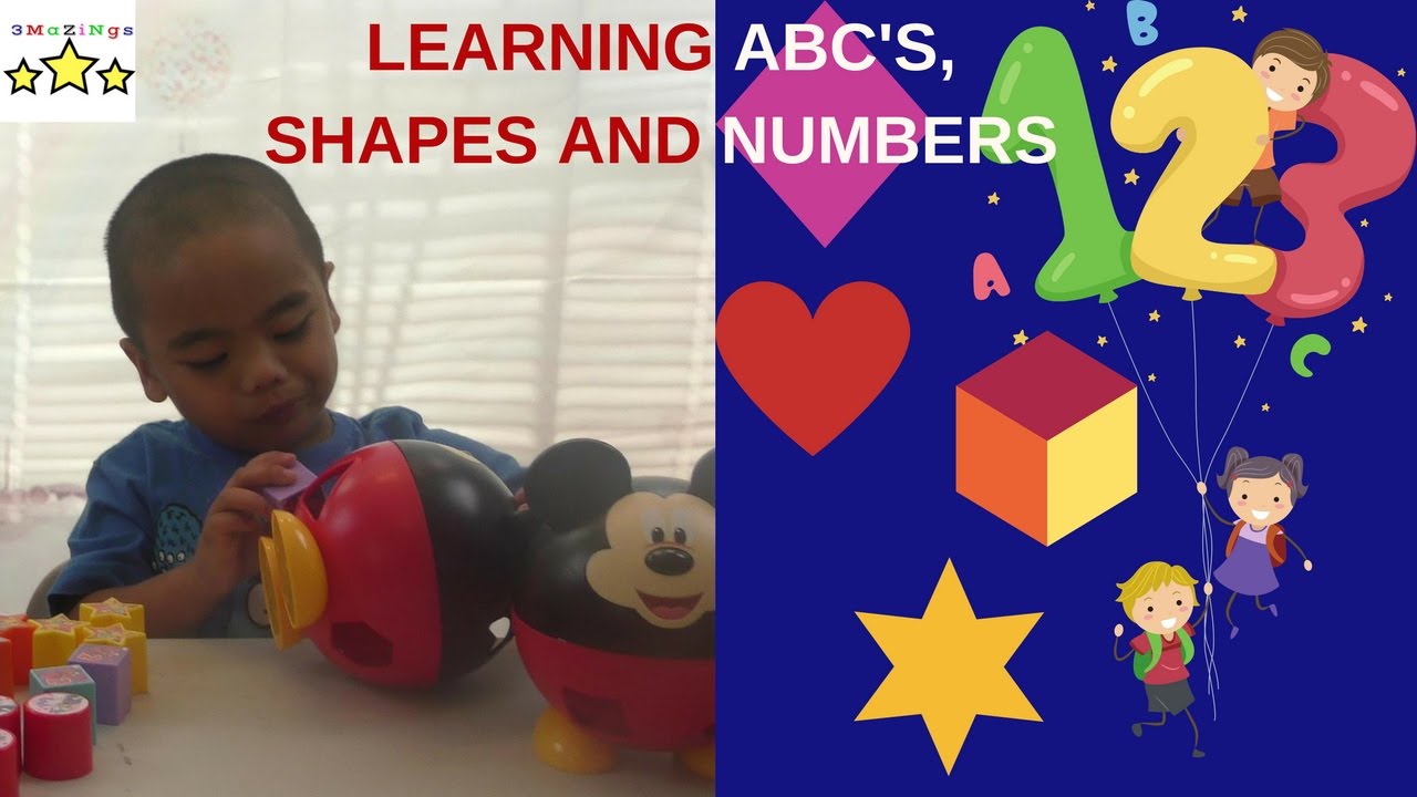 Mickey Mouse Shapes and Numbers Educational Fun Learning Toys For Kids ...