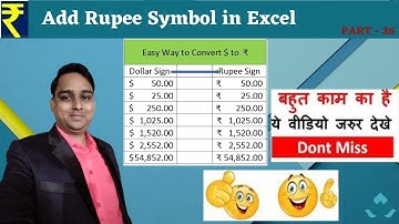 How to Auto-Add a Rupee Symbol in Excel (Easy Tutorial)