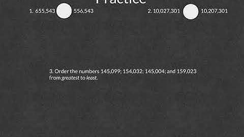 1-2 Compare and Order Whole Digit Numbers Through the Millions