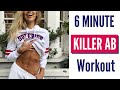 6 MINUTE KILLER AB WORKOUT || LOSE LOWER BELLY FAT / no equipment || Mary Braun