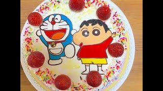 キャラケーキの作り方 クレヨンしんちゃん ドラえもん リクエストケーキ Youtube