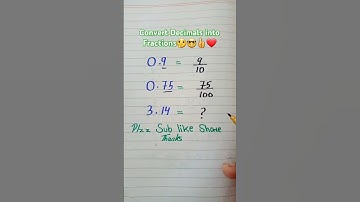 Convert Decimals into Fractions🤔❤ #shorts #maths #fraction #decimal #mathstricks