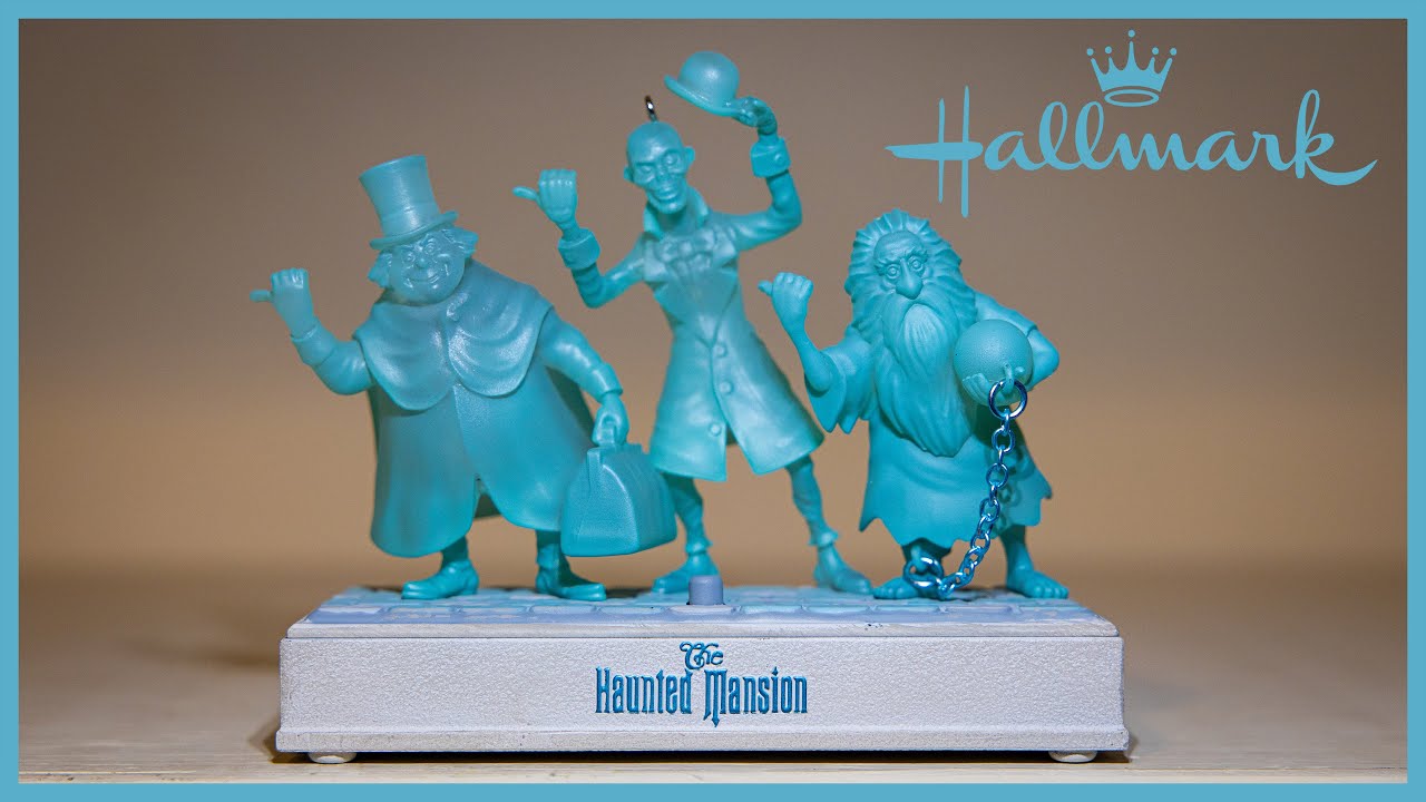 Disney hallmark the haunted mansion hitchhiking ghosts musical ornament