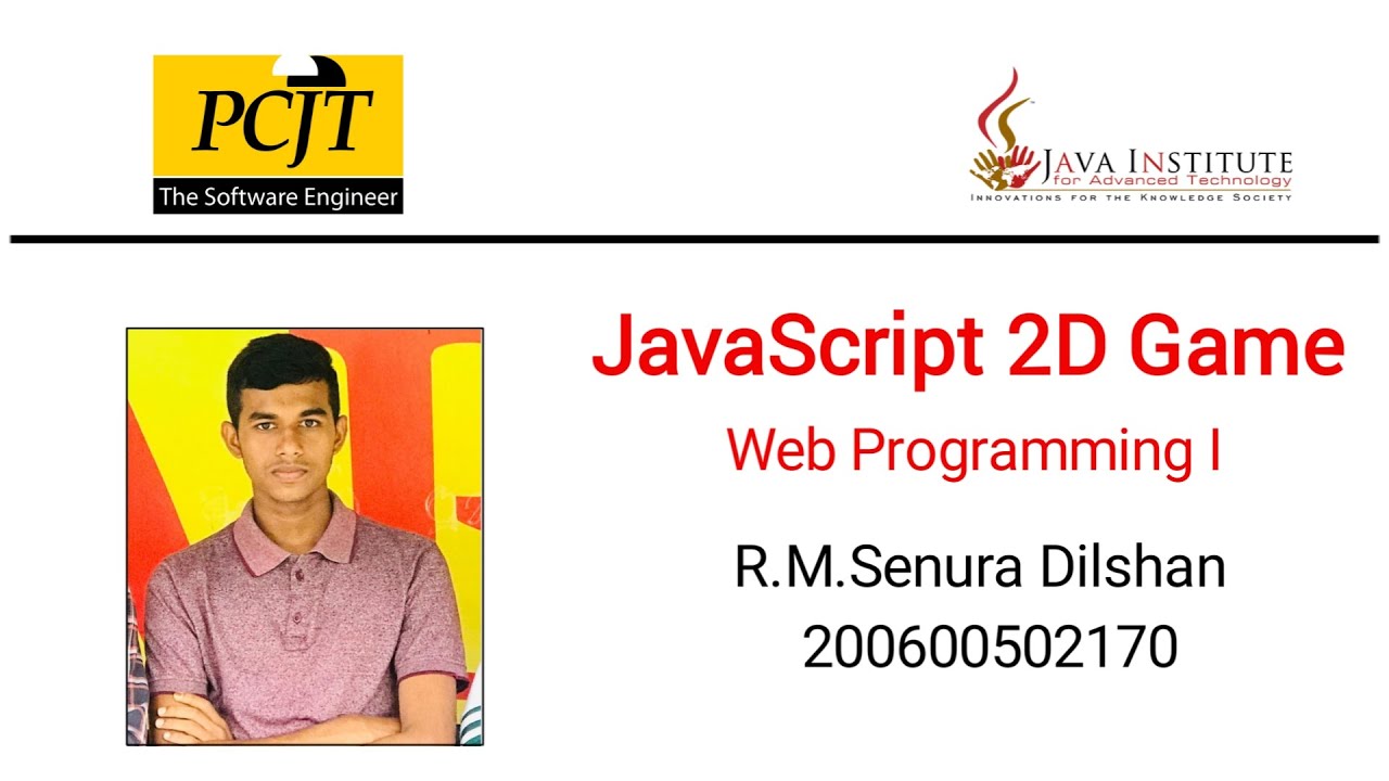 Javascript 2D Game project | Web Programming | Senura Dilshan - YouTube