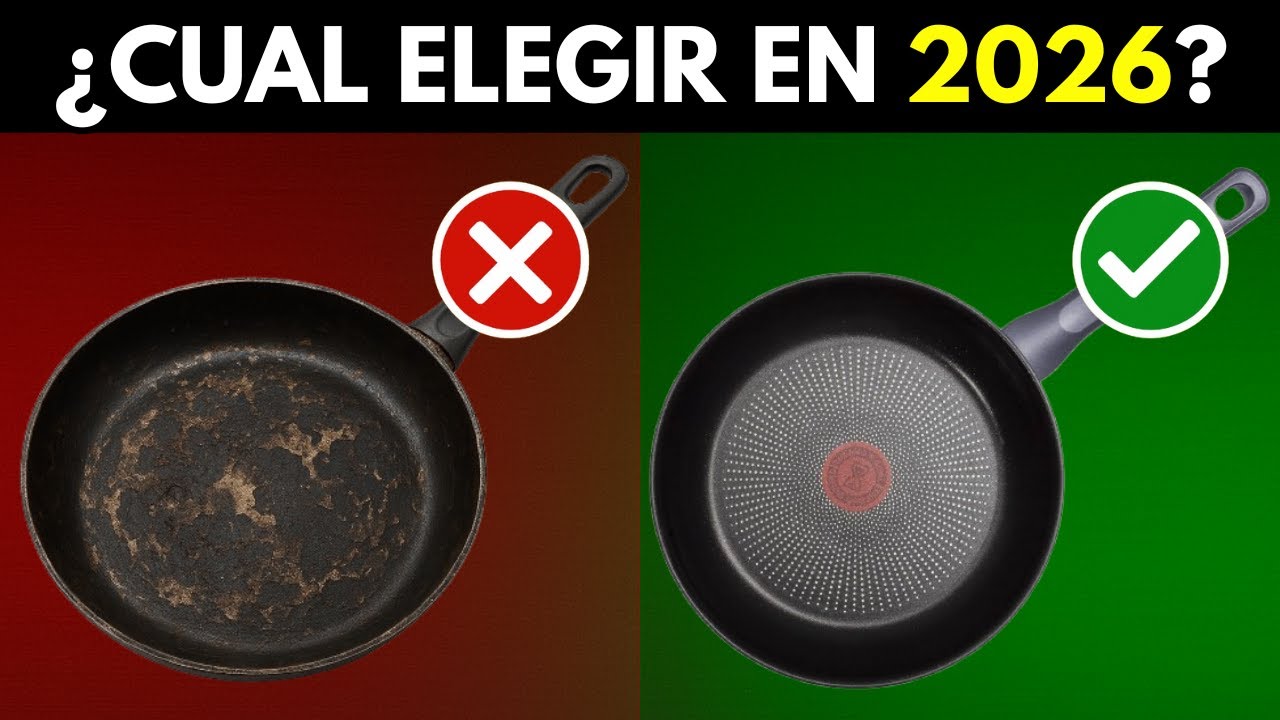🍳 Las 5 MEJORES Sartenes ANTIADHERENTES sin TEFLÓN en Amazon 2026 ✅ | SARTENES de ACERO INOXIDABLE