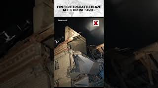 #firefighters Battle Massive #blaze After #dronestrikes | NewsX World | #shorts