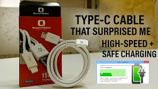 Quantron QCC810 Type-C Cable Review ₹150 Fast Charging + High-Speed Data Transfer!