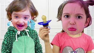 Nastya Pretends to be a Nanny for baby Funny stories for kids Настя няня для детей Веселые истории