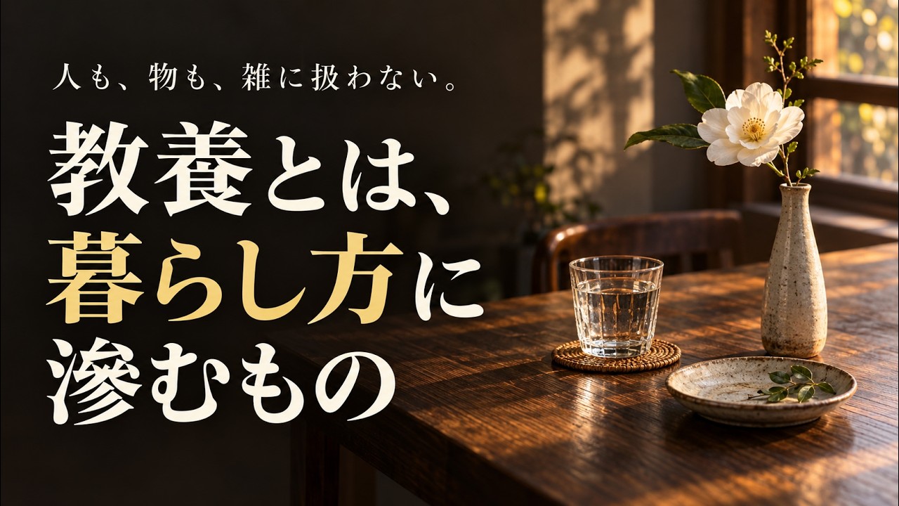 教養とは、暮らし方に滲むもの