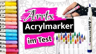 Was können die ACRYLMARKER von ARRTX? |  Acrylbrushmarker Review | Miss Kunterbunt Art