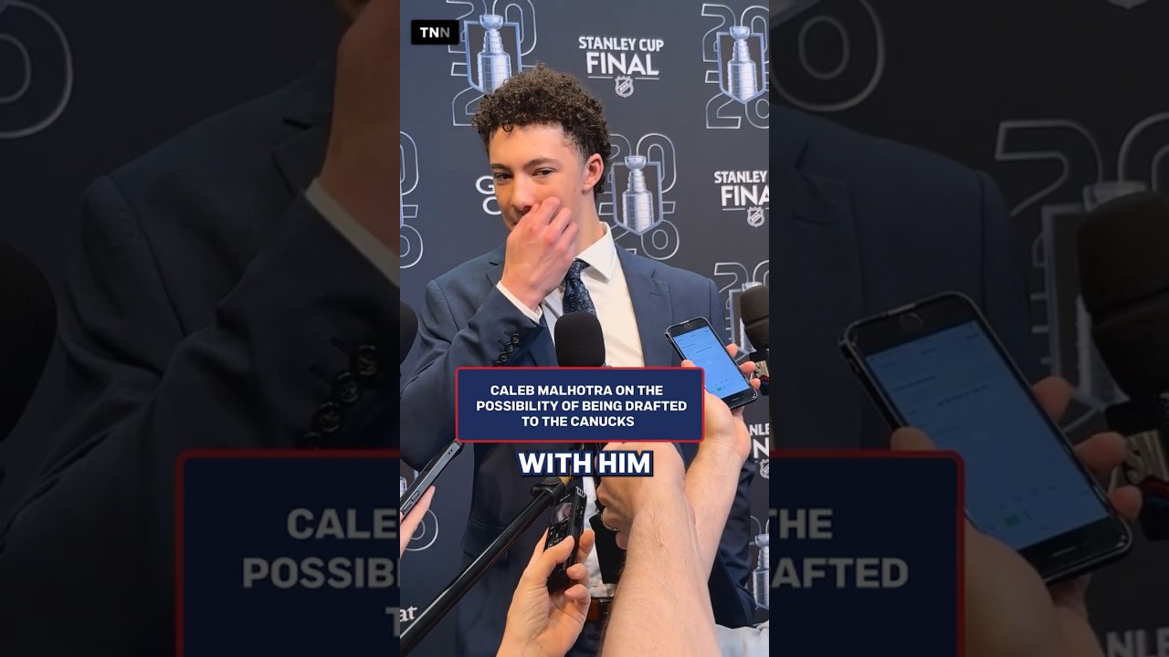 Caleb Malhotra on the possibility of being drafted by the Vancouver Canucks