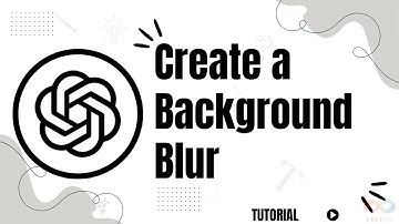 How to create a background blur effect bokeh on ChatGPT